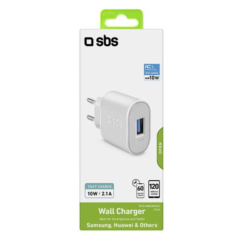 SBS Caricabatterie da viaggio da 2100 mAh USB