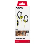 SBS - SBS Auricolari filo stereo in-ear Runway Sport, jack 3,5 mm con microfono e tasto alla risposta, Cuffia, Aggancio, Sport, Nero, Bianco, Stereofonico, 1,2 m