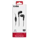 SBS - SBS Auricolari filo stereo in-ear Studio Mix 10, jack 3,5 mm con microfono e tasto alla risposta, Cuffia, Auricolare, Chiamate e musica, Nero, Stereofonico, 1,2 m