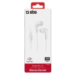 SBS - SBS Auricolari filo stereo in-ear Studio Mix 10, jack 3,5 mm con microfono e tasto alla risposta, Cuffia, Auricolare, Chiamate e musica, Bianco, Stereofonico, 1,2 m
