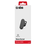 SBS - SBS TE0CBH80K, Cuffia, Aggancio, Chiamate e musica, Nero, Monofonico, Multitasto
