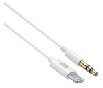 Cellular Line - Cellularline AUX MUSIC CABLE - Lightning Cavo aux per connessione ad autoradio, Lightning, 3.5mm, Maschio, Maschio, Bianco, Dritto