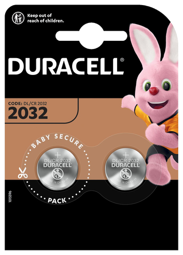 Litio - 2032 - Formato da 2 Batterie bottone Duracell CR2032 3v Litio 2pz -DU22B2