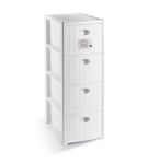 Stefanplast - Cassettiera sottile e versatile con finitura in vimini per essere posizionata come soluzione salvaspazio in piccole aree della casa.