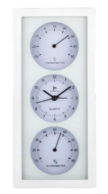 Orologio da parete Lowell JA 7071B JUSTAMINUTE Bianco