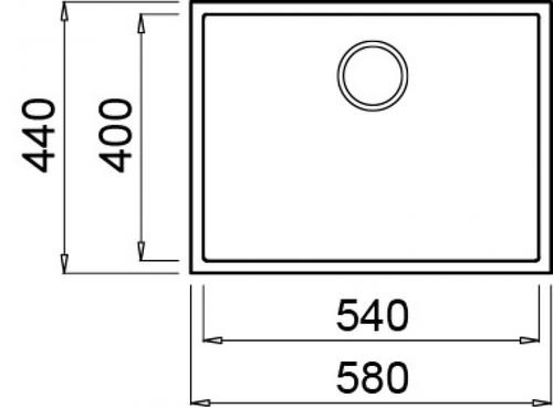 Elleci Quadra 110 Lavello sottopiano Rettangolare Metaltek