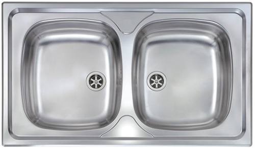 CM Mondial 86 x 50 2V Lavello ad incasso Rettangolare Acciaio inossidabile