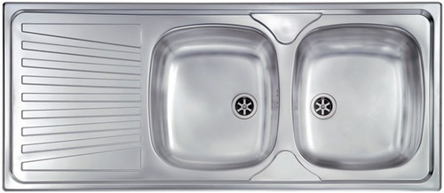 CM Mondial 116 x 50 2V Lavello ad incasso Rettangolare Acciaio inossidabile