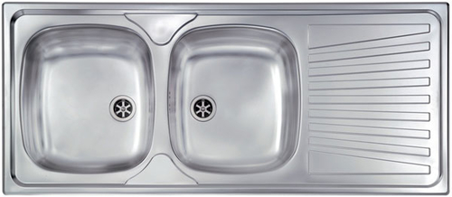 CM Mondial 116 x 50 2V Lavello ad incasso Rettangolare Acciaio inossidabile