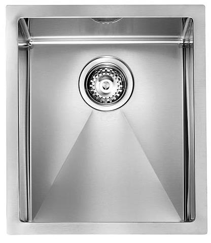 CM filoraggiato 39 x 45 Lavello montato su piano Rettangolare Acciaio inossidabile