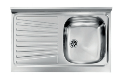 CM mondial 80 x 50 1V Lavello ad incasso Rettangolare Acciaio inossidabile