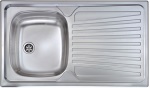 CM - CM Mondial 86 x 50 1V, Lavello ad incasso, Rettangolare, Acciaio inossidabile, Acciaio inossidabile, 1 ciotole, Rettangolare