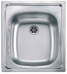 CM - CM cinzia 44 x 50, Lavello montato su piano, Rettangolare, Acciaio inossidabile, Acciaio inossidabile, 1 ciotole, Quadrato