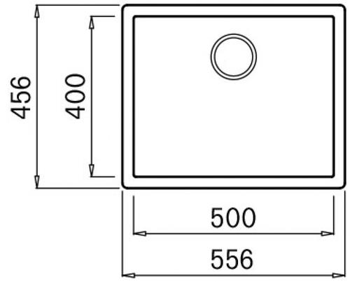 Elleci Zen 105 Lavello montato su piano Rettangolare Keratek Plus