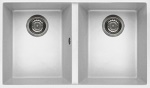 Elleci - Elleci LGQ35068BSO, Lavello montato su piano, Rettangolare, Granitek, Bianco, 2 ciotole, Rettangolare