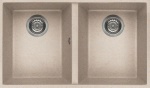 Elleci - Elleci Quadra 350, Lavello sottopiano, Rettangolare, Granitek, Avena, 2 ciotole, Rettangolare