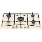 Hotpoint - Hotpoint PCN 750 T (OW) R /HA, Avorio, Da incasso, 75 cm, Gas, Smaltato, 5 Fornello(i)
