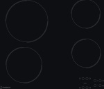 INDESIT - Indesit AAR 160 C, Nero, Da incasso, 58 cm, Ceramica, Ceramica, 4 Fornello(i)