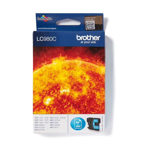 Brother LC-980C cartuccia d'inchiostro 1 pz Originale Ciano