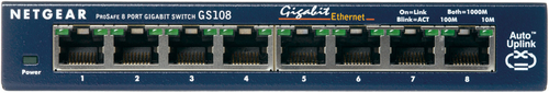 NETGEAR ProSafe 8-Port Gigabit Desktop Switch Non gestito Gigabit Ethernet (10/100/1000) Blu