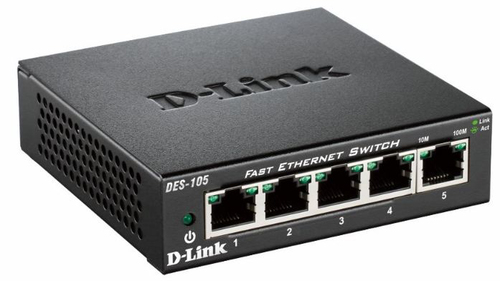 D-LINK Switch di rete D Link SOHO Fast Ethernet Unmanaged Desktop DES-105