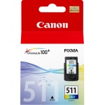 CANON - Canon CL-511 Colour, Originale, Inchiostro a base di pigmento, Ciano, Magenta, Giallo, iP2700, 2702, MP240, MP250, MP252, MP260, MP270, MP272, MP280, MP282, MP490, MP492, MP495, MP499,..., 1 pezzo(i), Stampa inkjet