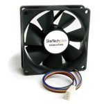Startech.Com - StarTech.com Ventola per case, connettore PWM (Pulse Width Modulation) 80x25mm, Ventilatore, 8 cm, 28 dB, Nero