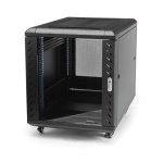 Startech.Com - StarTech.com Armadio server rack chiuso a ribalta 12U 90 cm con ruote, 12U, Rack indipendenti, 800 kg, Nero, Alluminio, Acciaio, Chiuso