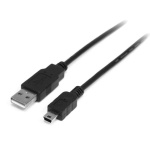 Startech.Com - StarTech.com Cavo mini USB 2.0 1 m - A a mini B - M/M, 1 m, USB A, Mini-USB B, 2.0, 480 Mbit/s, Nero