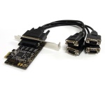 Startech.Com - StarTech.com Scheda PCI Express seriale a 4 porte RS-232 con cavo di ripartizione, PCIe, Seriale, RS-232, Nero, REACH, CE, ASIX Moschip MCS9904CV-AA