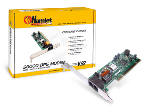 Hamlet Modem fax V.92 Bus PCI 32Bit ricezione fino a 115,2kpbs