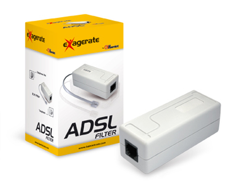 Hamlet Filtro ADSL connettore RJ11 per modem ADSL
