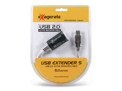 Hamlet Prolunga Extender Usb 2.0 da 5 metri con ripetitore attivo