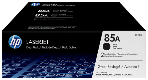 HP Confezione da 2 cartucce originali di Toner nero LaserJet 85A