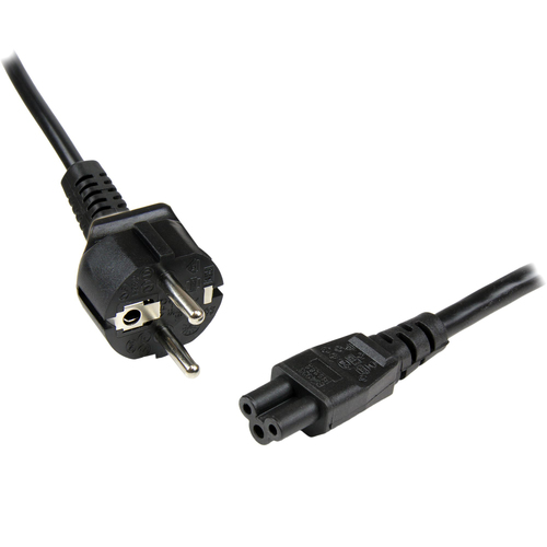 StarTech.com Cavo di alimentazione per PC o laptop Schuko a C5 - Cavo di Rete Schuko CEE7 a connettore a trifoglio C5 - 2m