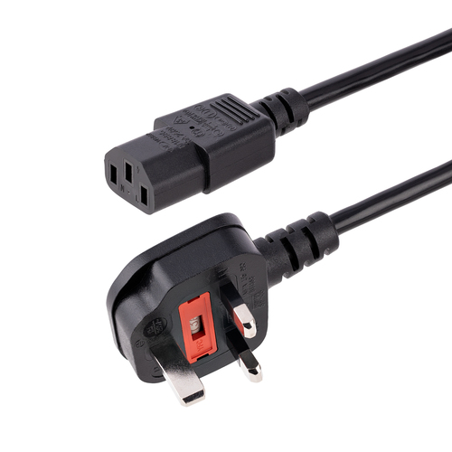 StarTech.com Cavo di Alimentazione per Computer da 2m, Cavo Elettrico AC di Ricambio per PC/Stampante da Spina EU Schuko a C13, 10A-250V, Omologato UL
