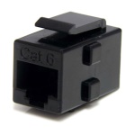 Startech.Com - StarTech.com Accoppiatore di rete jack Keystone RJ45 Cat 6 - F/F, Nero, RJ-45, RJ-45, 90 mm, 125 mm, 2 mm