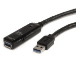 Startech.Com - StarTech.com Cavo di estensione Active USB 3.0 10 m - M/F, 10 m, USB A, USB A, 3.2 Gen 1 (3.1 Gen 1), 5000 Mbit/s, Nero