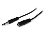 Startech.Com - StarTech.com Cavo audio di prolunga stereo slim da 3,5 mm 1 m - M/F, 3.5mm, Maschio, 3.5mm, Femmina, 1 m, Nero