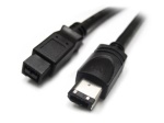 HAMLET - Hamlet Cavo Firewire 800/400 da 9 a 6 pin 180 cm, Nero, 1,8 m