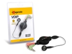 HAMLET - Hamlet Cavo retrattile Voip auricolare con microfono fino a 1.2 metri, Cuffie, Chiamate e musica, Nero, 1,2 m, Cablato, Intraurale