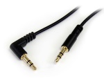 Startech.Com - StarTech.com Cavo audio stereo da slim 3,5 mm ad angolare destro 30 cm - M/M, 3.5mm, Maschio, 3.5mm, Maschio, 0,3 m, Nero