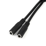 Startech.Com - StarTech.com Cavo Sdoppiatore per Cuffie 3.5mm - Adattatore per Auricolare da 3.5mm Maschio a 2 Femmine, Nero, 3.5 mm, 2 x 3.5mm, Maschio, Femmina, Cloruro di polivinile (PVC)