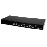 Startech.Com - StarTech.com Switch KVM DVI USB a 8 porte montabile a rack 1U, 1920 x 1200 Pixel, Montaggio rack, 1U, Nero