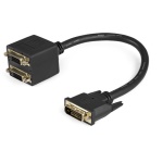 Startech.Com - StarTech.com Cavo splitter video digitiale DVI-D a 2 DVI-D da 30 cm - M/F, 0,3 m, DVI-D, 2 x DVI-D, Maschio, Femmina, Nero