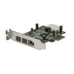 Startech.Com - StarTech.com Scheda adattatore PCI Express FireWire 2b 1a 1394 a basso profilo - 3 porte, PCIe, IEEE 1394/Firewire, Verde, CE, FCC, LSI/Agere - FW643, 0,8 Gbit/s