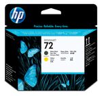 HP - HP 72, HP Designjet T610, T620, T770, T1100, T1200, HP Designjet T1200 HD, HP Designjet T2300 eMFP, HP..., Ad inchiostro, Nero opaco, Giallo, C9384A, 28 mm, 143 mm