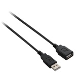 V7 - V7 Cavo prolunga USB nero da USB 2.0 A femmina a USB 2.0 A maschio 1.8m 6ft, 1,8 m, USB A, USB A, 2.0, Maschio/Femmina, Nero