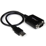 Startech.Com - StarTech.com Cavo Adattatore USB 2.0 a Seriale RS232 DB9 con interfaccia COM - Adattatore professionale USB a DB9 / RS232 ad 1 porta, DB-9, USB 2.0 A, 0,42 m, Nero