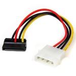 Startech.Com - StarTech.com Adattatore cavo di alimentazione Molex a SATA con angolare sinistro 4 pin 15 cm, 0,1524 m, SATA a 15 pin, Molex (4-pin), Maschio, Femmina, Dritto
